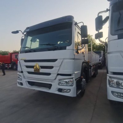 HOWO 6X4 Flatbed Side Discharge Cargo Crane Truck